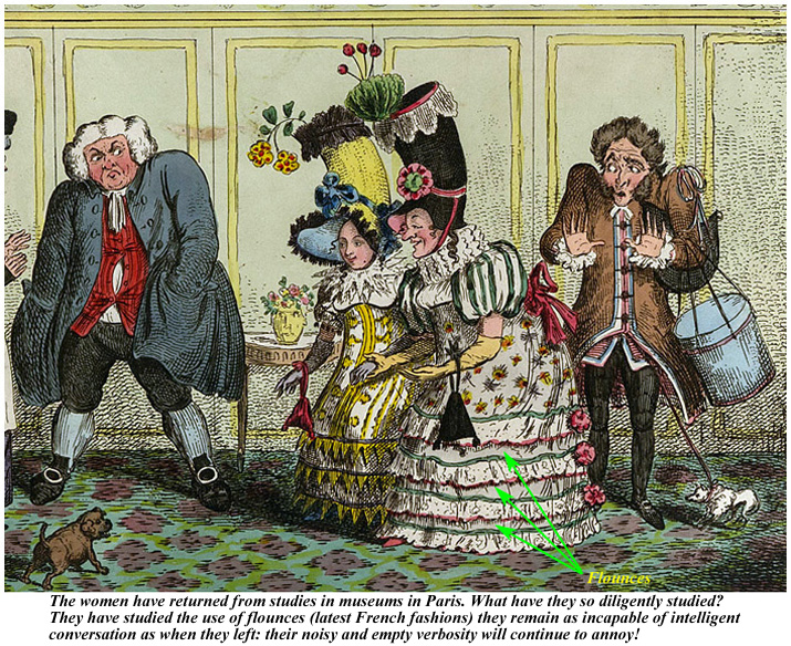 Le Retour de Paris Flounces George Cruikshank 1819